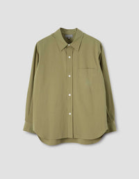 MONOGRAM SHIRT | FINE COTTON POPLIN | WARM OLIVE