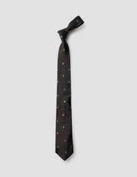 PAINTERLY SPOT TIE | PAINTERLY SPOT SILK | DARK GREEN / SAGE