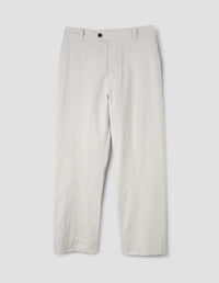 RELAXED TROUSERS | HEAVY COTTON POPLIN | CHALK