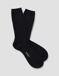 FULL RIB SOCK  | FINE MERINO  | BLACK