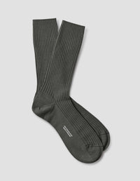 FULL RIB SOCK  | FINE MERINO  | DARK SAGE