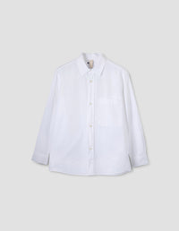 CHEMISE BASIQUE MHL. | POPELINE DE COTON COMPACT | BLANC