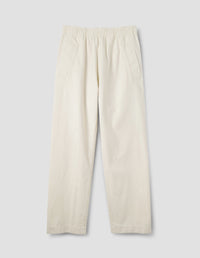 PANTALON DE JOGGING LARGE MHL. | SERGÉ DE COTON WORKWEAR | BLANC CASSÉ