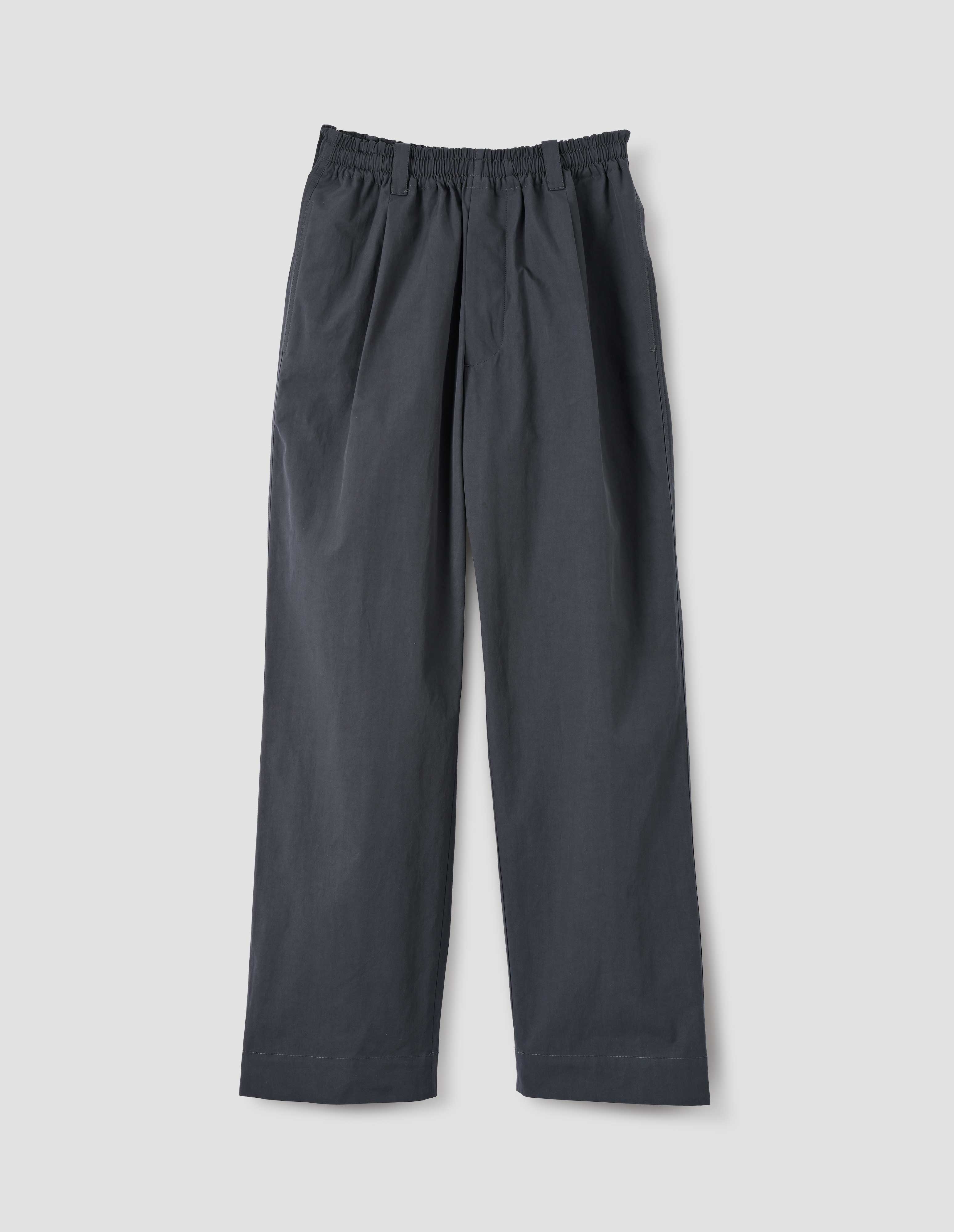 PULL ON TROUSER | DENSE COTTON POPLIN | CONCRETE