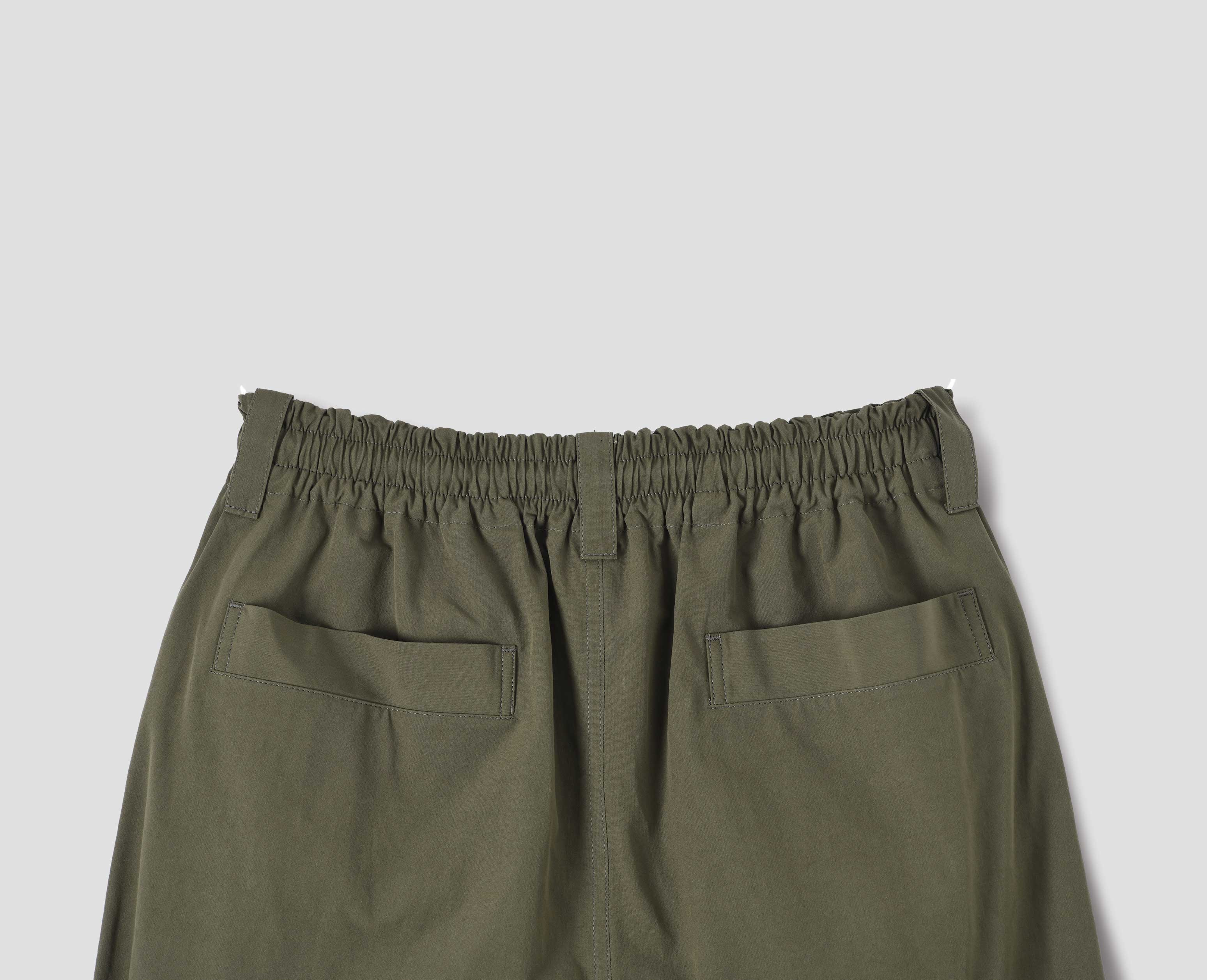 PULL ON TROUSER | DENSE COTTON POPLIN | KHAKI GREEN