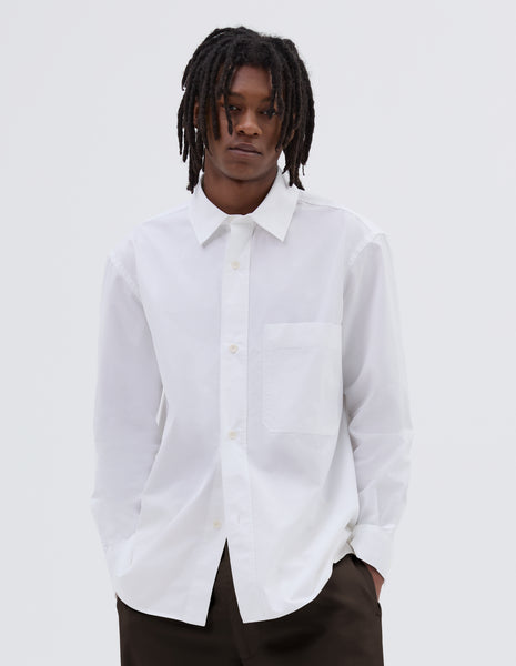 White compact cotton poplin shirt | MHL. by Margaret Howell