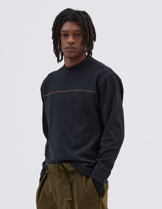 MHL. YOKE SEAM T SHIRT | HEAVY COTTON RIB
 | INK