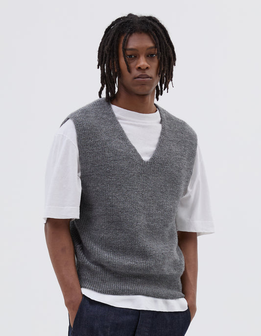 MHL. CHUNKY RIBBED SLIPOVER | VIRGIN WOOL
 | GREY