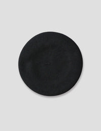 MHL. WOOL BERET | FELTED WOOL | BLACK