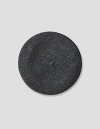 MHL. WOOL BERET | FELTED WOOL | CHARCOAL