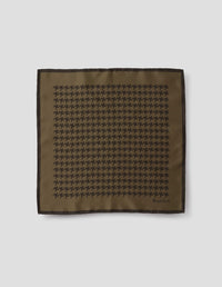 GLENCHECK SCARF | SILK | OLIVE / ASSAM