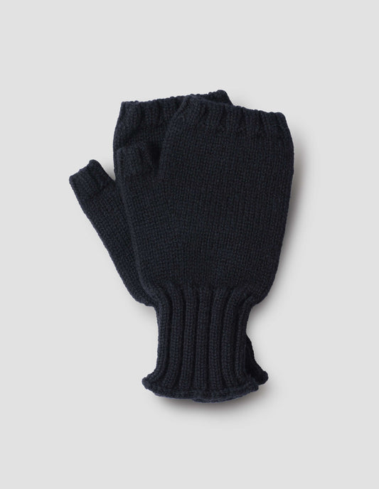 MHL. GANT SANS DOIGTS CHUNKY | MERINO BRITANNIQUE | NOIR