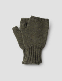 MHL. CHUNKY FINGERLESS GLOVE | BRITISH MERINO | KHAKI