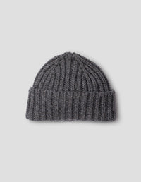 MHL. HEAVY RIB HAT | BRITISH WOOL | GRAPHITE