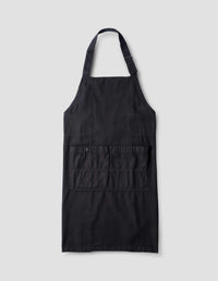 MHL. PATCH POCKET APRON | HEAVY COTTON CANVAS | OFF BLACK