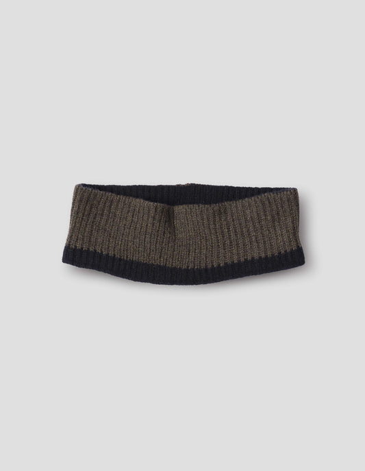 MHL. TIPPED HEADBAND | LAMBSWOOL | ACORN / BLACK