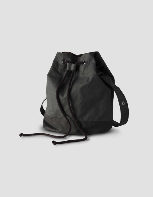 MHL. SOFT BUCKET BAG | DRY COTTON CANVAS | ALGAE