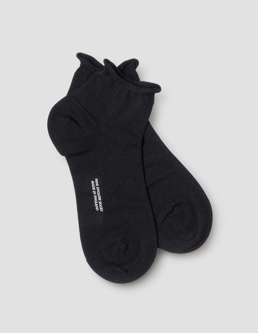 BOBBY SOCK | FINE MERINO | BLACK