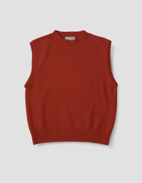 BOXY CREW NECK SLIPOVER | MERINO CASHMERE | CARMINE