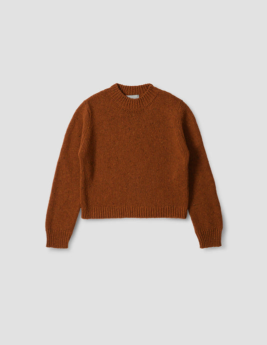 DONEGAL CREW NECK | DONEGAL MERINO | RUST