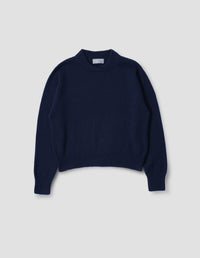 FULLY FASHIONED SWEATSHIRT | CASHMERE | NAVY