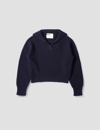 MHL. CHUNKY SAILOR COLLAR | BRITISH MERINO | DARK NAVY