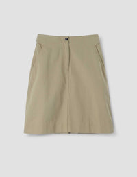 MHL. CINCH BACK SKIRT | RAISED COTTON DRILL | STONE