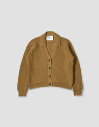 CARDIGAN À COL MHL. | LAINE VIERGE | OCRE