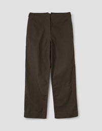 PANTALON NAVAL MHL. | GABARDINE DE COTON SEC | EBONY