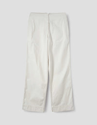 PANTALON MARIN MHL. | GABARDINE DE COTON BRUT | BLANC CASSÉ