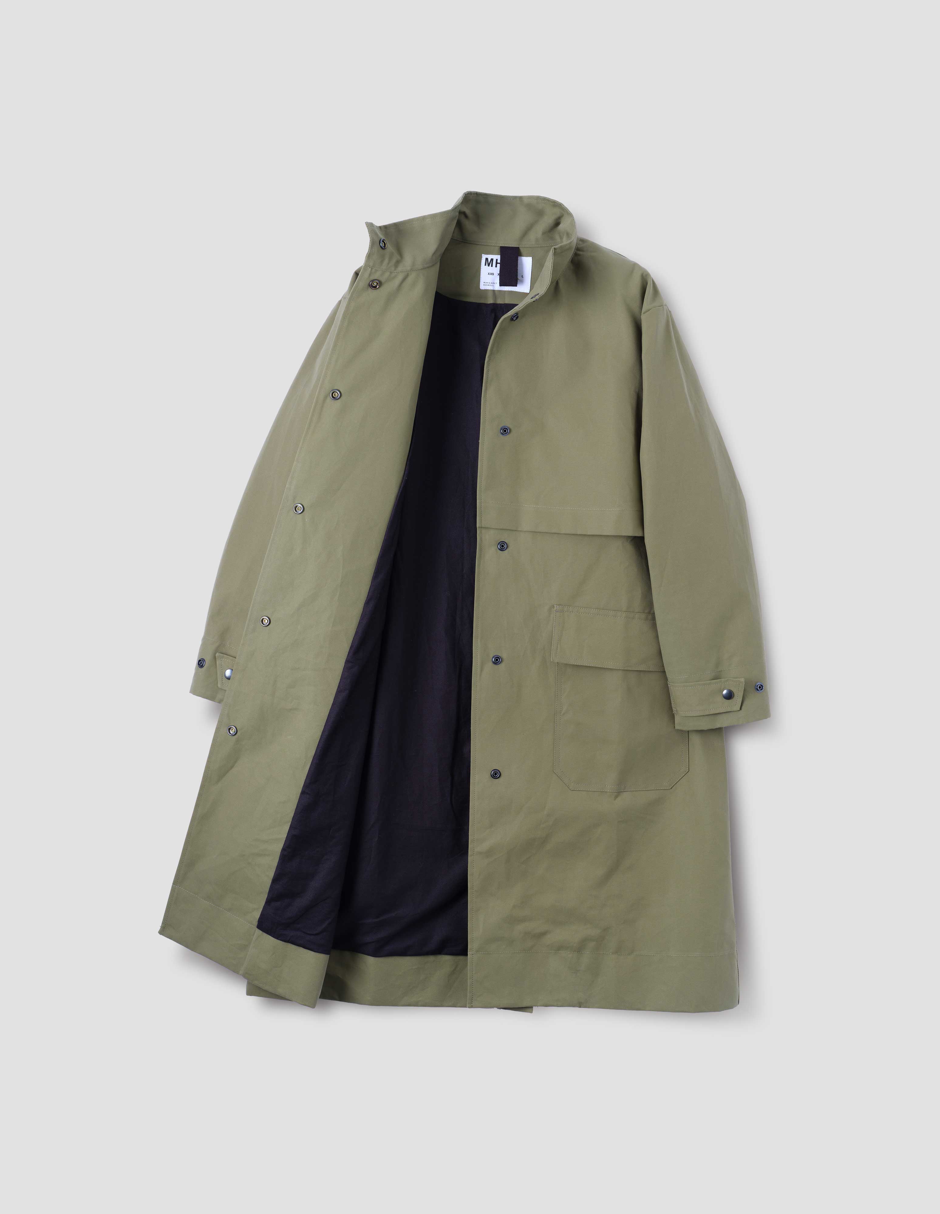 MHL. RAIN MAC DRY COTTON CANVAS FENNEL