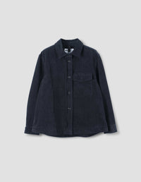 MHL. SINGLE POCKET OVERSHIRT | HEAVY COTTON NEEDLECORD | BLACK