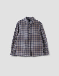 MHL. SINGLE POCKET OVERSHIRT | PLAINWEAVE COTTON CHECK | SLATE / MOSS