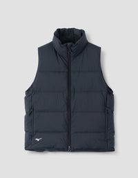 MIZUNO HIGH NECK GILET | LIGHT NYLON POPLIN | BLACK