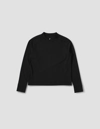 MIZUNO LIGHTWEIGHT SWEATSHIRT | COTTON POLYESTER JERSEY | BLACK