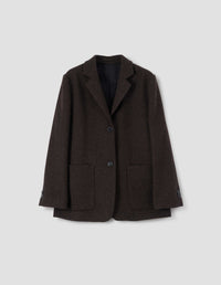 RELAXED BLAZER | HARRIS TWEED | RICH BROWN