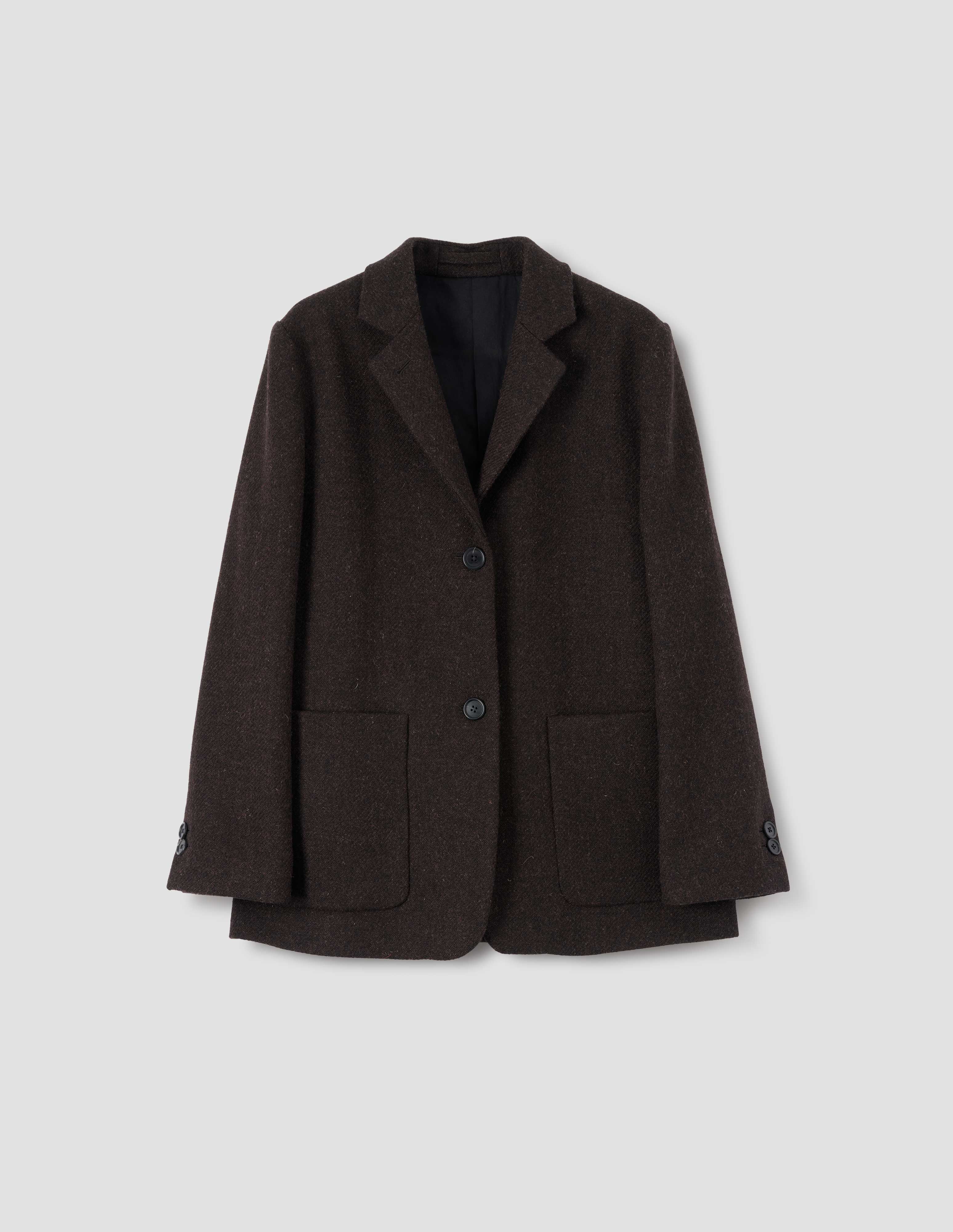 Rich brown Harris tweed relaxed blazer | Margaret Howell