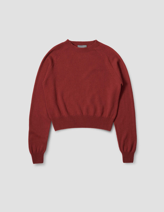 SHORT CLASSIC CREW NECK | CASHMERE
 | CARMINE