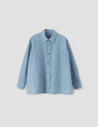 SWING SHIRT | LIGHT COTTON SILK
 | DUSTY BLUE