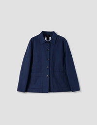 MHL. WORKER JACKET | WORN COTTON DRILL | INDIGO