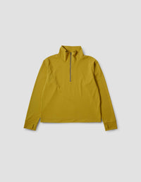 MIZUNO HALF ZIP SWEATSHIRT | RECYCLED POLYESTER JERSEY | TURMERIC