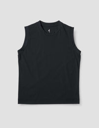 MIZUNO TRAINING VEST  | COTTON POLYESTER JERSEY | BLACK