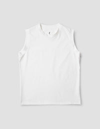 MIZUNO TRAINING VEST | COTTON POLYESTER JERSEY | WHITE