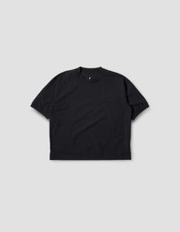 MIZUNO ZIP POCKET T SHIRT | STRETCH POLYESTER POPLIN | BLACK