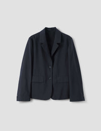 FLAP POCKET BLAZER | SUMMER WOOL | DARK NAVY