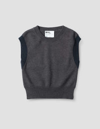 MHL. CREW NECK SLIPOVER | FELTED WOOL | DARK GREY