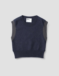 MHL. CREW NECK SLIPOVER | FELTED WOOL | INDIGO