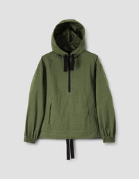 MHL. HOODED WINDCHEATER | PROOFED COTTON NYLON | GRASS