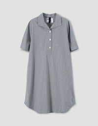 MHL. PULL ON SHIRT DRESS | MELANGE COTTON END ON END | GREY