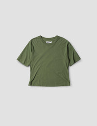 MHL. SIMPLE T SHIRT | ORGANIC COTTON LINEN JERSEY | GRASS